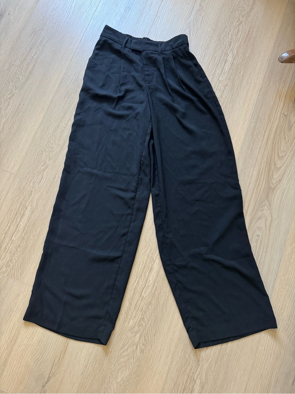 Wide Leg Black Trousers